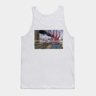 Monster Attack an octopus attacks a bridge Tank Top